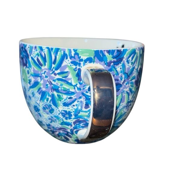 Lilly Pulitzer Blue Floral Coffee Mug - Picture 3 of 4
